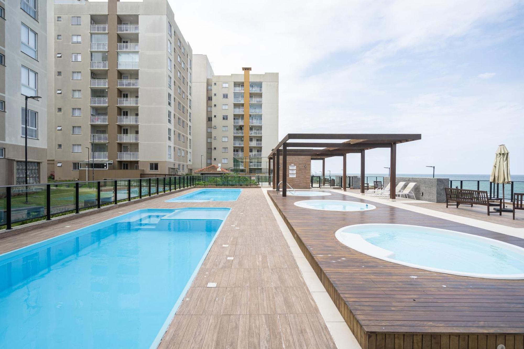 Aptos Completos Com Vista Mar Pe Na Areia Em Barra Velha Em Condominio Resort Com Spa, Piscina, Quadra De Futebol, Sala De Jogos, Brinquedoteca, Complexo Com Diversos Comercios Extérieur photo